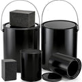 WUWEOT 4 Pack 1 Quart & 1 Gallon Metal Paint Can, Black Empty Paint Buckets Storage Container, Leftover Pail with Stainless Steel Handle and Snap On Airtight Lid for Painting, DIY Crafts