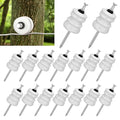 Pangda 25 Pack Multi-Groove Wood Post Ceramic Insulator with Double-Headed Nails and Washers Ceramic Electric Fence Insulator for Wooden Post Electrical Wire Ground Fencing Agricultural Supplies