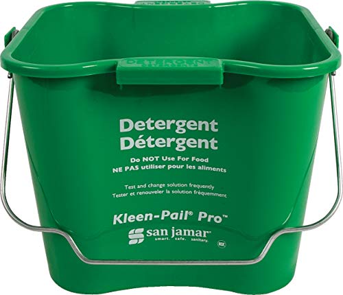 Kleen-Pail 1 1/2 gal Curved Rectangular Bucket, Green, Polypropylene KPP196GN - 1 Each - size: 6 Quarts