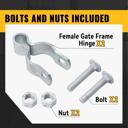 VIVIDA 1-3/8" Chain Link Fence Female Gate Hinge, Pipe Gate Hinge, 2 PCS | Galvanized Steel, For 1-3/8" OD Post, Chain Link Fence Hardware - size: 1-3/8" (2 PCS)