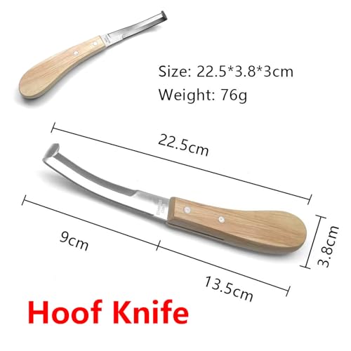 8 Inch Farrier Hoof Trimmer, Sharpener Kit for Goats, Pigs, and Hooved Animals, Professional Hoof Clippers, Rasp, and Trimming Tools, Complete Goat Hoof Care Kit