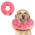 Supet Inflatable Dog Cone Collar Alternative After Surgery, Doggie Neck Donut Collar Recovery ECollar, Soft Dog Cone for Small Medium Large Dogs - color: Donut Pink, size: L-(Neck 11"-14")