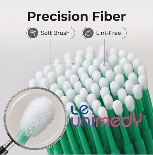 LE UNIMEDY 400PCS/Box Cotton Swabs, Disposable Micro Applicators Brush, Cosmetic Brush, Micro Swabs, Microswabs 2.5mm Green - size: 2.5mm, Green