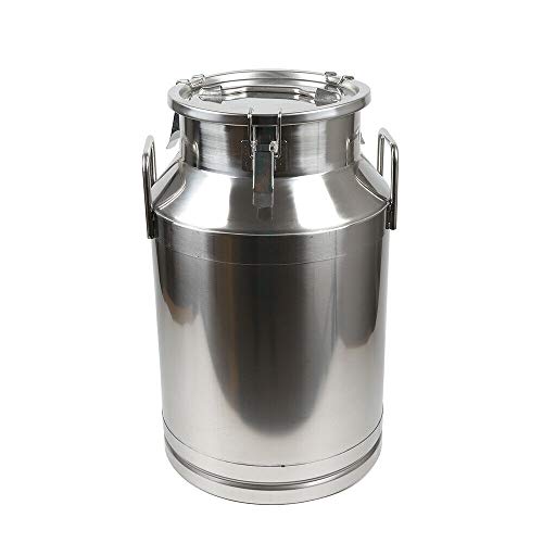 Stainless Steel Milk Can - 40L Wine Pail with Sealed Lid, Ideal for Milk and Wine Storage - size: 40L