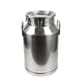 Milk Can with Sealed Lid, Stainless Steel Milk Transport Cans Wine Pail Bucket Tote Jug Pot Oil Liquid Storage Barrel with 2 Handles Sealed Silicone Anti-Leak Ring Lock Belt 40L 10.56 Gallon - color: 40l
