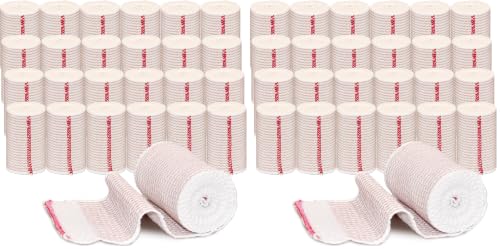 48 Pack Elastic Bandage Wrap 3” Bandage Wrap with Hook and Loop Closure on Both Ends Self Adhesive Bandage Wrap for Sports, Medical, and Injury Recovery - size: 3 Inch (Pack of 2)