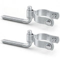 2 Pack Farm Gate Hinge Set, 5/8'' x 2'' Chain Link Female Hinge | 5/8" x 4-1/2" Wood Post Male Lag Screw Hinge Pin, Heavy Duty Fence Frame Gate Post Hinge Hardware for Fence Posts