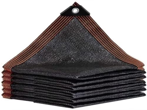 QLOFEI 60-70% Shade Cloth with Grommets, Sunblock Shade Sail Mesh Tarp for Plant Greenhouse, Easy to Hang Neting Cover for Patio Kennel Chicken Coop Lawn Garden, 6x8 FT - size: 6'x8'