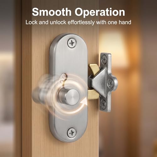 KAFENDA Sliding barn Door Lock,90-Degree Right-Angle Barn Door Latch Lock | Slide Locks for Interior Doors, 90-Degree Moving Door Right-Angle Buckle,smooth knob control, keyless operation, Privacy Lock
