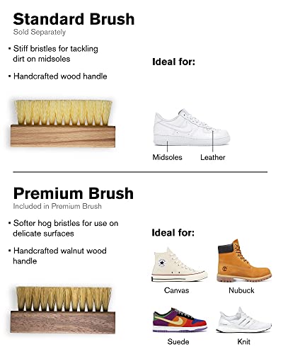 Jason Markk Delicates Shoe Cleaning Brush, Soft Bristles & Walnut Wood, Sneaker Care, Extra Gentle, Ideal for Footwear, Safe for Leather, Suede, Nubuck, Cotton, Knits - size: 1 Count (Pack of 1), style: Premium Brush