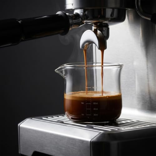 Gjinxi 3OZ Espresso Measuring Cups Shots Cup with Scale Glass Accessories with Spout V-Shaped Mouth Clear Milk Frothing Pitcher for Coffee Milk Tea Maple Syrup Serving