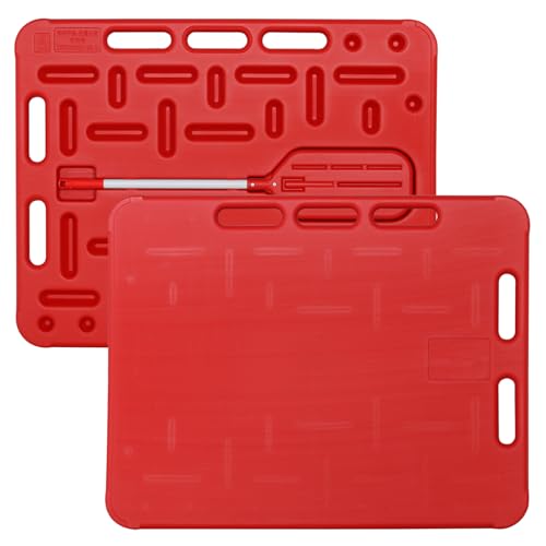 Livestock Sorting Panel with Sorting Paddle | Animal Guide Panel for Pig ,Cattle, Goat, Red,38Lx30Wx1.38H inch
