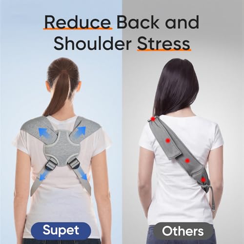 Supet Dog Sling Carrier for Pets, Adjustable Hands Free Front Chest Pouch | Reduces Back & Neck Pain Anti-Anxiety Backpack, 62% Cotton Blend Soft Bag, Fit Dogs, Cats, Puppy (Grey Regular 4-12Lbs) - color: Grey, size: Regular ( 4 - 12Lbs )