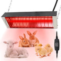 330W Chicken Coop Heater Plate Carbon Fiber Tube Chicks Brooder Heat Lamp | Adjustable 2-Level Temperature and Hanging Height Brooder Heater Lamps for Chicks Poultry Brooding