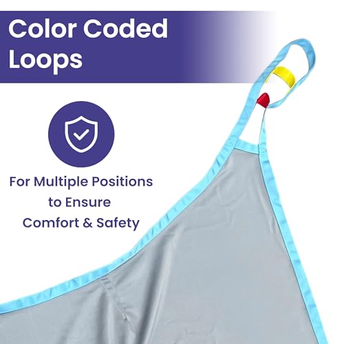 Medacure Full Body Patient Lift Sling Universal Compatibility - XXL Bariatric Polyester Transfer Sling for Hoyer, ProHeal, Invacare, Drive, and Other Patient Lifters
