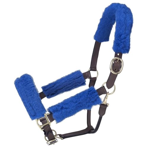 Tough1 Fleece Halter Set - Horse - color: Royal Blue