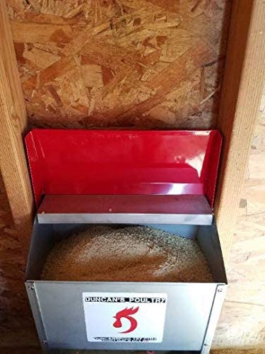 DUNCAN'S FAMILY FARM STORE Space Saving Mountable Steel Poultry Feeder (Front Feed, Front Loading)