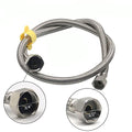 3.3FT 304 Stainless Steel Braided Water Hoses for Livestock Waterer | 1/2" NPT Female to 3/4" GHT Female,Flexible Bite-resistant Metal Water Supply Line,Washer,Faucet Connector