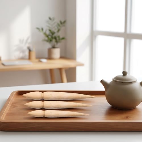 Almencla Wooden Punch DIY Polymer Spout Modifier Handmade Clay Double Ended Pottery Teapot Spout Maker for Shaping, Trimming, Ceramic, Beginners, 3Pcs