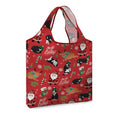 WIRESTER Reusable Grocery Tote Bag for Women, Foldable Shopping Bag, Cute Shoulder Bag, Beach Bag - color: Merry Christmas Black White Tuxedo Cat Playful