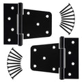 HILLMASTER 3.5 Inch Heavy Duty Gate Hinges Fence Door Hinges Durable Black Gate Strap Hinge for Indoor Outdoor, Gate Hardware Kit for Shed,Wooden Fences,Vinyl Fence Gate,Barn Door,Garage,2 Pack - size: 2 Pack
