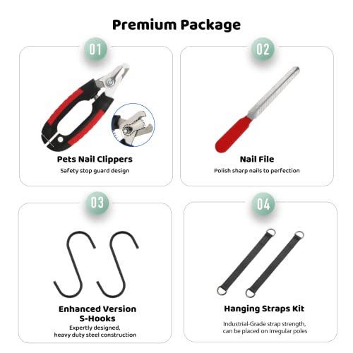 Guzekier Pet Dog Grooming Hammock Harness for Cats & Dogs, Dog Sling for Grooming, Dog Hammock Restraint Bag with Nail Clippers/Trimmer, Nail File, Pet Comb,Ear/Eye Care - size: XXS (Suitable for 2-5LB)