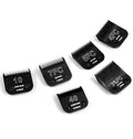6 Packs Detachable Dog Grooming Steel Blades,Compatible with Andis,Oster A5,Wahl KM-10 Series,Cutting Length 1/100" to 1/2"(10+40+7FC+5FC+4FC+3-3/4FC-black) - size: 6 Pack-0.25 to 13mm