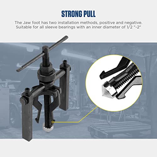CMTOOL Bearing Puller Tool 3 Jaw Pilot Bearing Removal Tool Kit, Blind Bearing Extractor Small Tool Set, CR-V Steel, Three Jaw Design