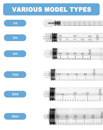 5mL Syringes without Needle, Sterile, Individually Wrapped | Luer Lock Syringe with Cap, Accurate Liquid Measurement for Lab Use and Home Care, 10 Pack - style: 5ML
