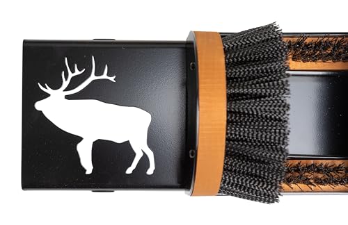 Original Shoe Cleaner Brush with Portable Base, Elk Design | American Made, No Mounting Needed - style: Elk