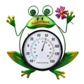 Indoor Outdoor Thermometer, Frog Wall-Mounted Thermometer | No Batteries Required, Decorative for Patio, Living Room, Garden Greenhouse, Wine Cellar - style: Frog-Shape