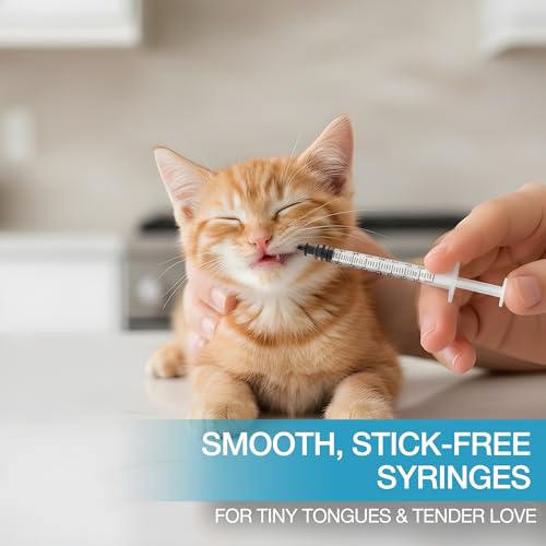 Quick-Delivery 1 ML Oral Syringe for Liquid Medicine: 50-Pack Pet Syringe | Individually Blister-Sealed Medicine Dropper Syringes | Leak-Free 1mL Cat Medicine Syringe | Durable Oral Syringe for Dogs - style: 1mL