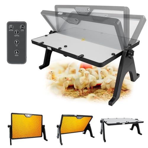 180W Radiant Chicken Coop Heater Energy-Efficient Winter Heating, Safer Alternative to Brooder Lamps, Heater with 2 Heating Plates for Chick Kitten Puppy Pets Animals - color: Black