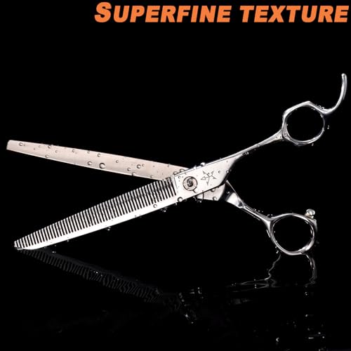 High-end Professional Dog Grooming Thinning Scissors Teeth Cutting Blending Shears Pet Texturizing Shears 7.5 Inch Extremely Very Sharp Stainless Steel Alloy For Cat Other Animals Groomer - color: 7.5inch Thinning Shears