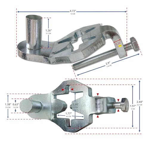 QMARK Fence Gate Hinge Pins, 5/8 Inch, 2 Pack, T-Post Hinge | Galvanized Steel, Fence Gate Hangers, For Farm and Garden