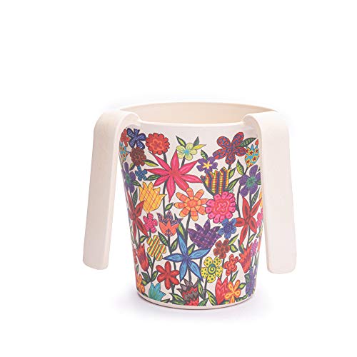 EMANUEL Yair Bamboo Hand Washing Cup for Netilat Yadayim Traditional Jewish Judaica (Flowers NYO-4) - style: Flowers NYO-4