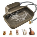 PETTEN Auto Fill Dog Water Bowl, Outdoor 1Gal/3.75L Automatic Dispenser | Auto-refill float valve,no electricity.3.75L for dogs/cats&livestock.3/4"GHT hose connection.Food-grade HDPE,durable - color: Brown