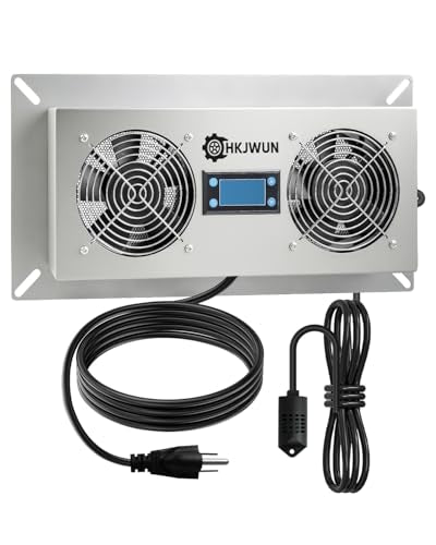 220CFM Crawl Space Ventilation Fan with Temperature Humidity Controller | 304 Stainless Steel Airflow Exhaust Fan for Basement Garage Attic Hydroponics & Grow Tents, Airflow & Moisture Control