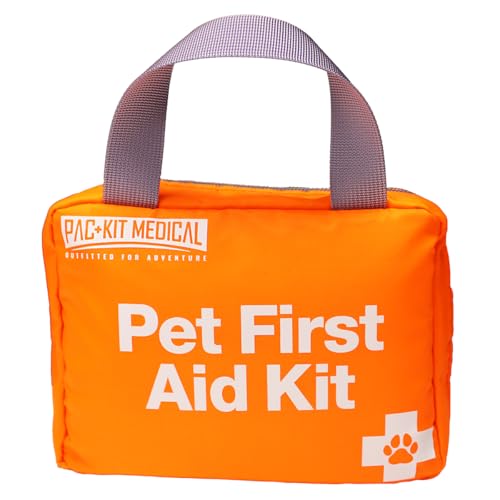 Pac-Kit Pet First Aid Kit for Dogs, Cats, and Other Animals in Soft-Sided Organized Zipper Case, 38 Pieces