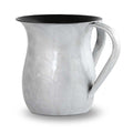 Zion Judaica Shabbat Classic Netilat Yadayim Cup 5" Silver Durable Rustless Hand Washcup Lightweight Wavy Enamel Light Grey Color Beautiful Passover Dual Handle Hand Washing Cup Pesach Seder Decor