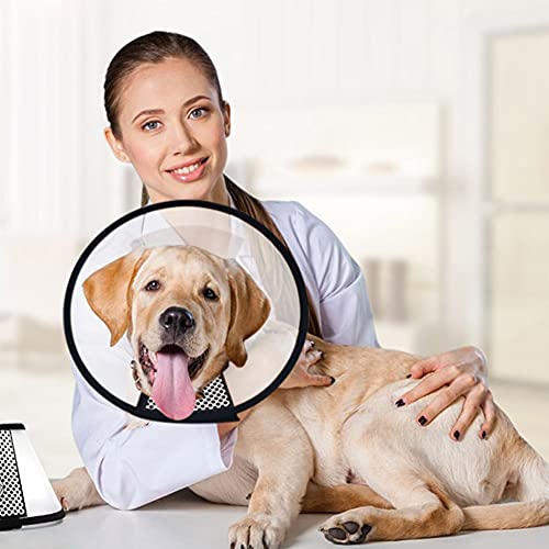 Plastic Pet Recovery Collars & Cones for Dogs and Cats After Surgery Adjustable Dog Neck Cone Surgical Elizabeth E-Collar Prevent Biting and Stop Licking Wound (XXXS) - size: XXXS (Neck: 5.2-6.7 in)