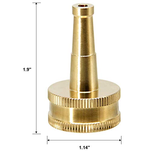 Twinkle Star Brass Jet Sweeper Jet Nozzle, 2 Pack | High Pressure Garden Hose Nozzle, Water Hose Sprayer Nozzle Jet Sweeper for Garden Watering, Cars, Floor, Sidewalks - color: Nozzle Jet 2P