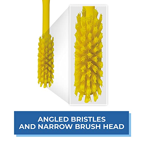 Vikan - Fine Dish Brush - Heavy-Duty, Narrow, Slip-Resistant Cleaning Brush, Polypropylene, Polyester Bristle, 11 Inch, Yellow, (42876) - color: Yellow, size: 1 Count (Pack of 1)