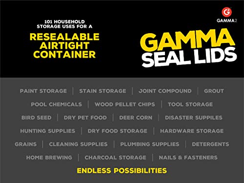 GAMMA2 Gamma Seal Lid - Pet Food Storage Container Lids - Fits 3.5, 5, 6, & 7 Gallon Buckets, Red, Made in USA - color: Red, size: Fits 3.5, 5, 6, & 7 Gallon Buckets