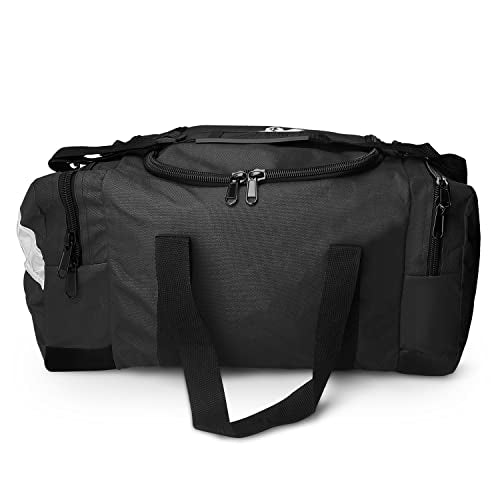 ASA TECHMED Large EMT First Responder Trauma Medical Bag Empty for Home 21x12x9 Inches, Office, School, EMTs, Paramedics, First Responders, Black - color: Black