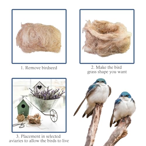 Natural Mixing Bird Nesting Materials,4 Kinds of Material Professional Ratio Matching Nesting Material Pads for Bird,Bird Nesting Material for Budgie,Parrot,Finche,Canaries,Other Birds（2.8oz/80g） - style: 2.8oz/80g