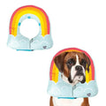 Rainbow Inflatable Dog Recovery Collar, Comfortable Cone Replacement for Pet Surgery, Protective Collars to Prevent Licking & Biting, Size Large - size: Large