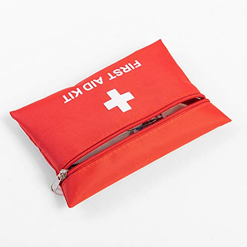 Red First Aid Bag Empty First Aid Kit Empty Waterproof First Aid Pouch Small Mini for First Aid Kits Pack Emergency Hiking Backpacking Camping Travel Car Cycling (Red, 7.9x5.5 12 Pack) - color: Red, size: 7.9x5.9 Inch (Pack of 12)