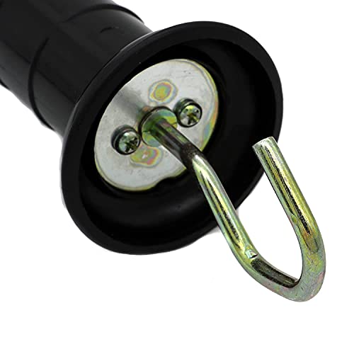 Plastic Electric Fence Spring Gate Handle with Insulators, Black - style: 2BlackMB+039