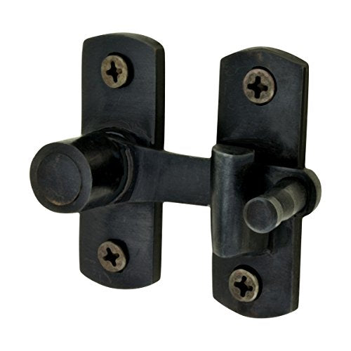 Renovators Supply Manufacturing Door Latch 2 in. Oil Rubbed Bronze Gate Latch/Barn Door Latch Lock with Mounting Hardware - color: Oil Rubbed Bronze